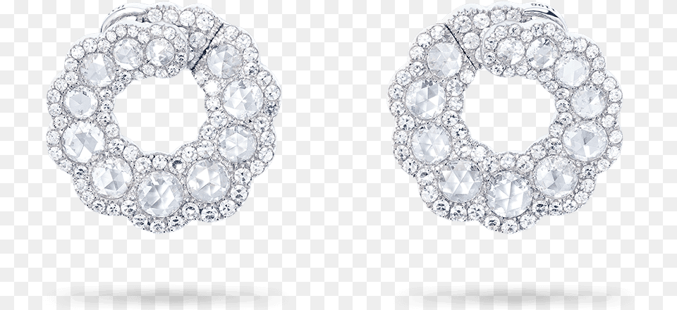 Rose Cut Mini Curved Hoop Earrings Earrings, Accessories, Earring, Jewelry, Diamond Png Image