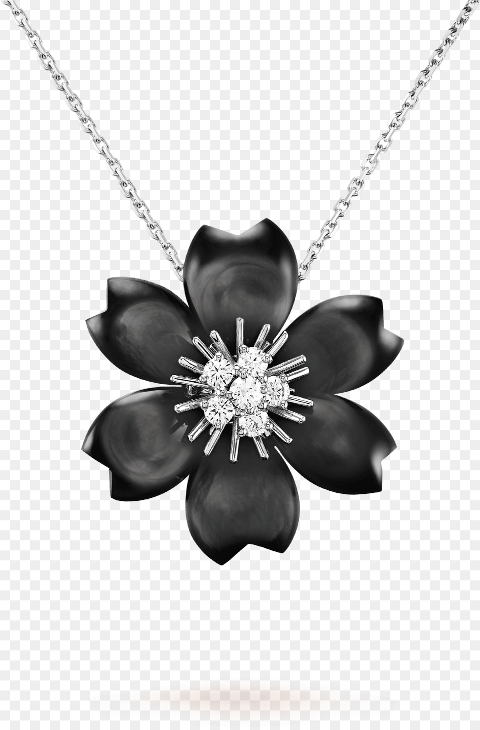 Rose De Nol Clip Pendant Small Model, Accessories, Jewelry, Necklace, Diamond Png Image