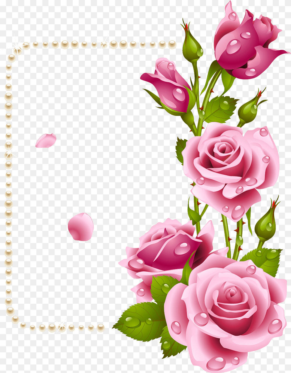 Rose Dil Good Morning Ramka V Vide Cvetov, Art, Plant, Pattern, Mail Free Transparent Png