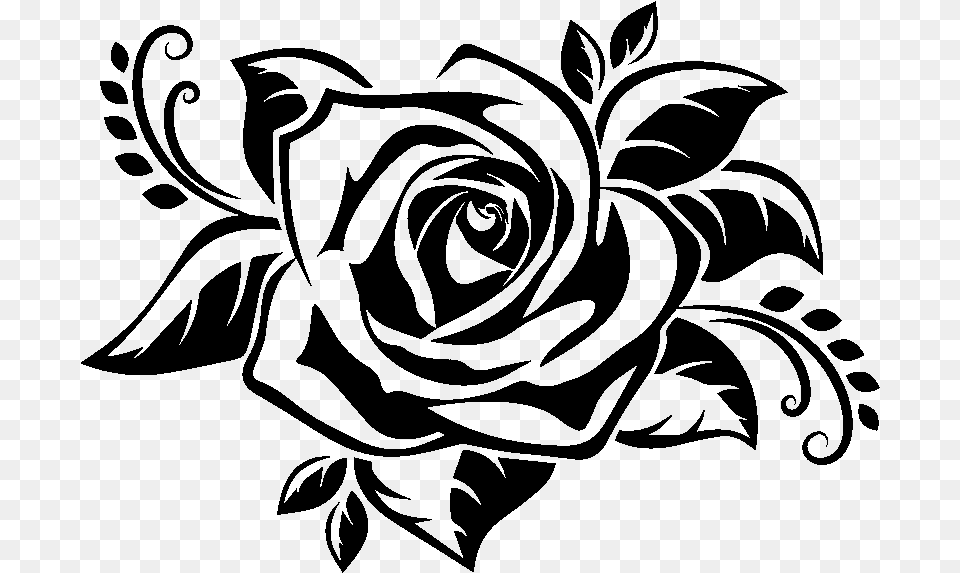 Rose Drawing Black And White, Gray Png
