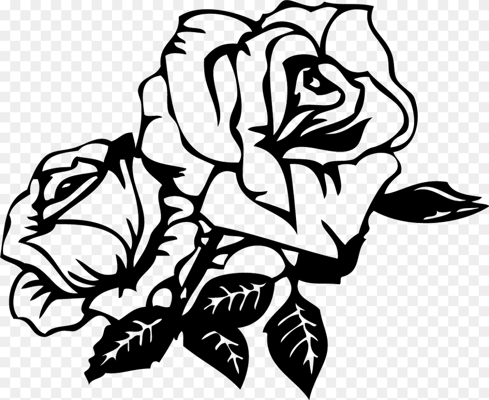 Rose Drawing Cdr Clip Art Black And White Roses Clipart, Gray Free Png Download