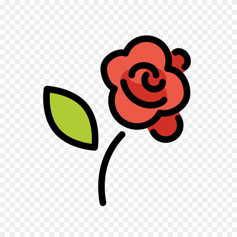 Rose Emoji Clipart, Flower, Plant, Art, Graphics Png