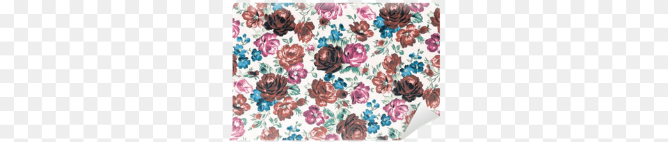 Rose Fabric Backgroundvintage Colour Effect Wall Mural Canvas, Art, Pattern, Graphics, Floral Design Free Transparent Png