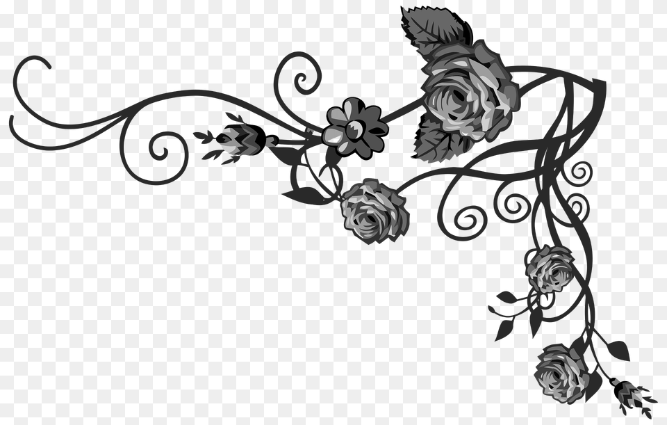 Rose Floral Flourish 16 Clipart, Art, Floral Design, Graphics, Pattern Free Transparent Png