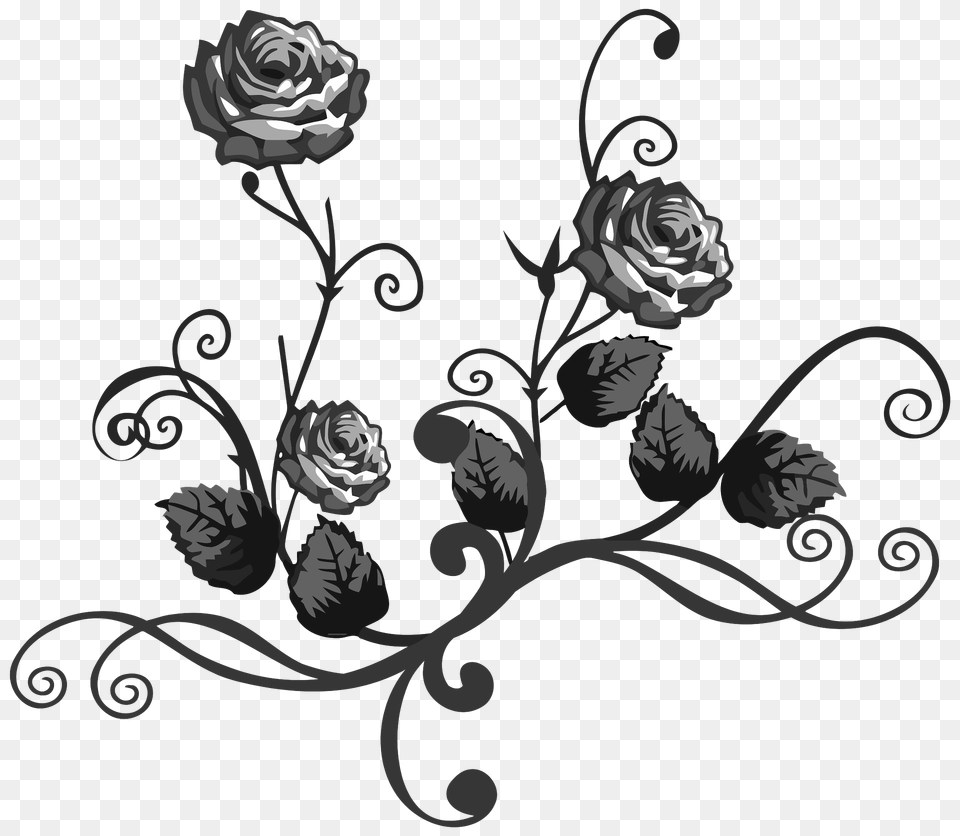Rose Floral Flourish 6 Clipart, Art, Floral Design, Graphics, Pattern Free Png