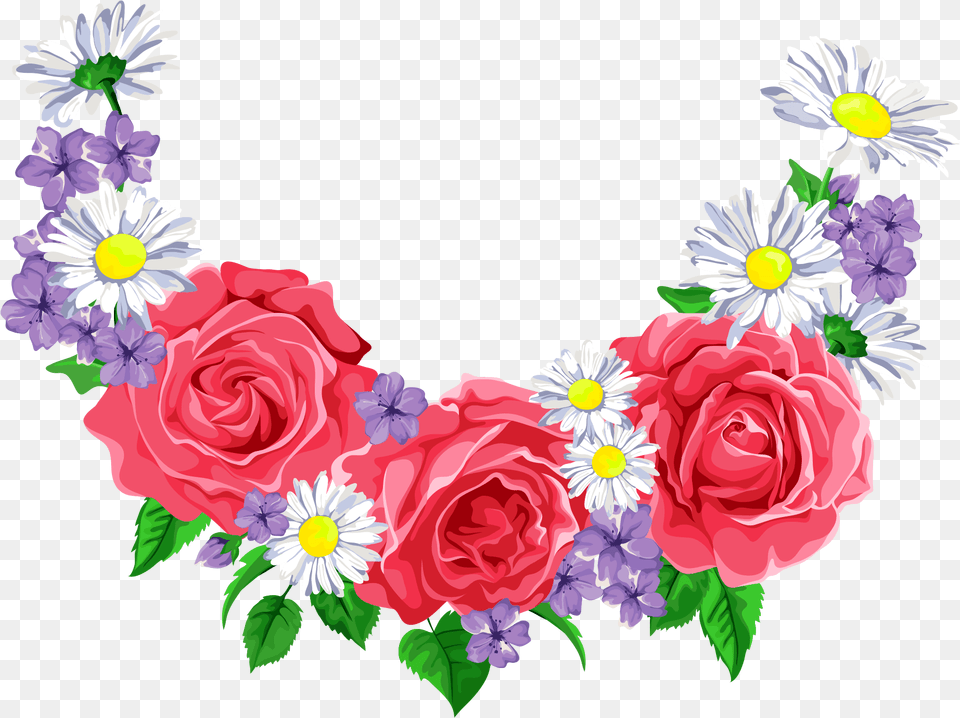 Rose Flower Background Cartoon, Art, Plant, Graphics, Flower Arrangement Free Png Download