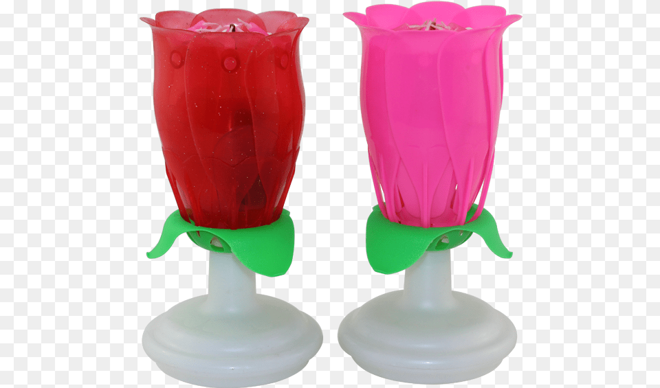 Rose Flower Music Birthday Candlebirthday Candleround Plastic, Beverage, Juice, Smoothie, Appliance Free Png Download