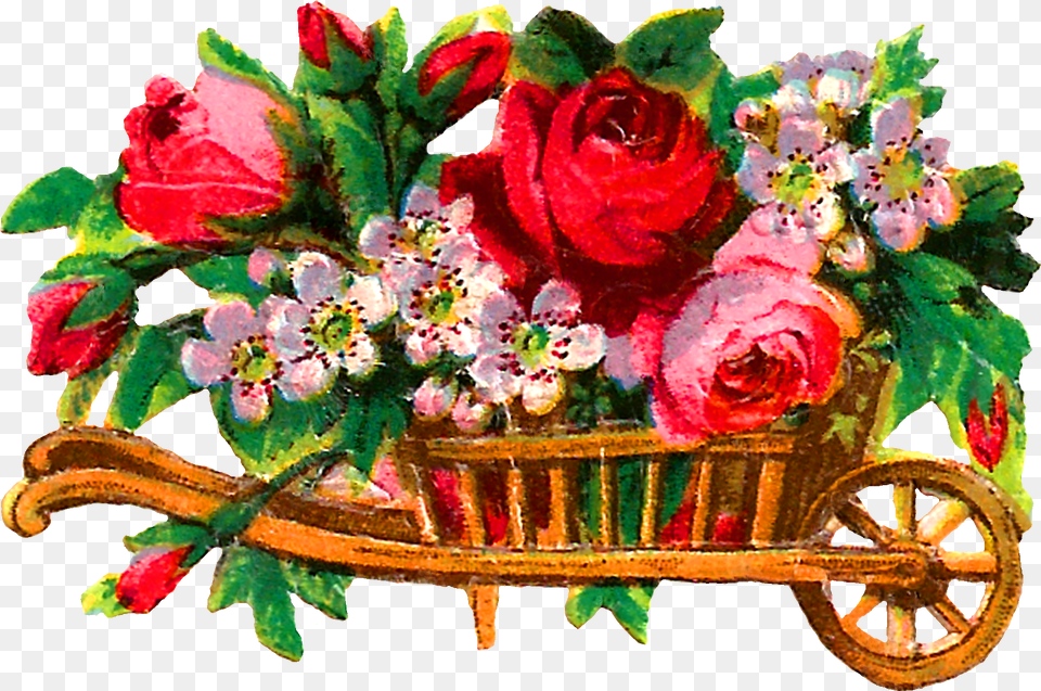 Rose Flower Wooden Bouquet, Plant, Flower Arrangement, Flower Bouquet, Wheel Free Png Download