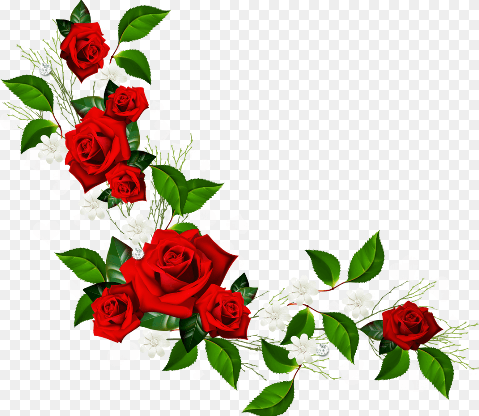 Rose Frame Border Vector Clipart, Flower, Flower Arrangement, Flower Bouquet, Plant Free Png Download