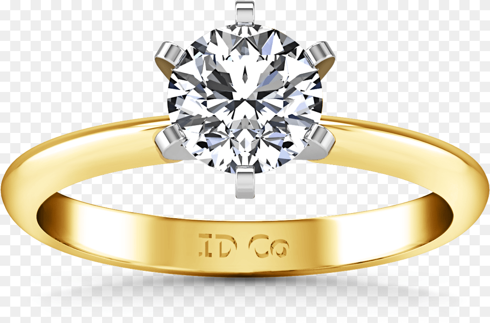Rose Gold 6 Prong Solitaire Engagement Ring, Accessories, Diamond, Gemstone, Jewelry Free Png Download