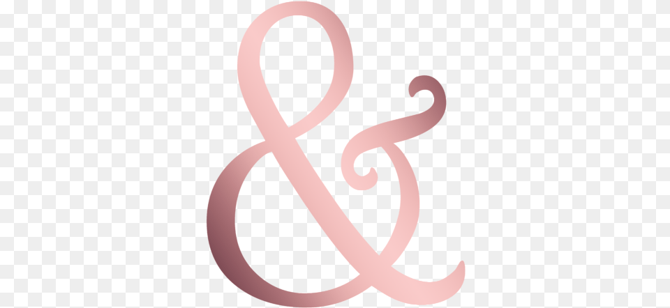 Rose Gold Ampersand Beach Towel For Calligraphy, Alphabet, Symbol, Text, Smoke Pipe Free Png Download