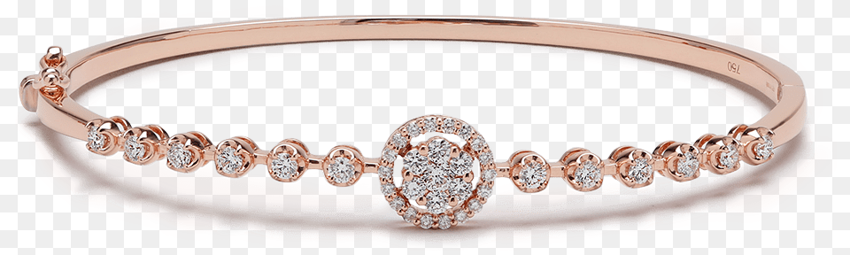 Rose Gold And Diamond Bangle Bracelet, Accessories, Jewelry, Gemstone, Necklace Free Png