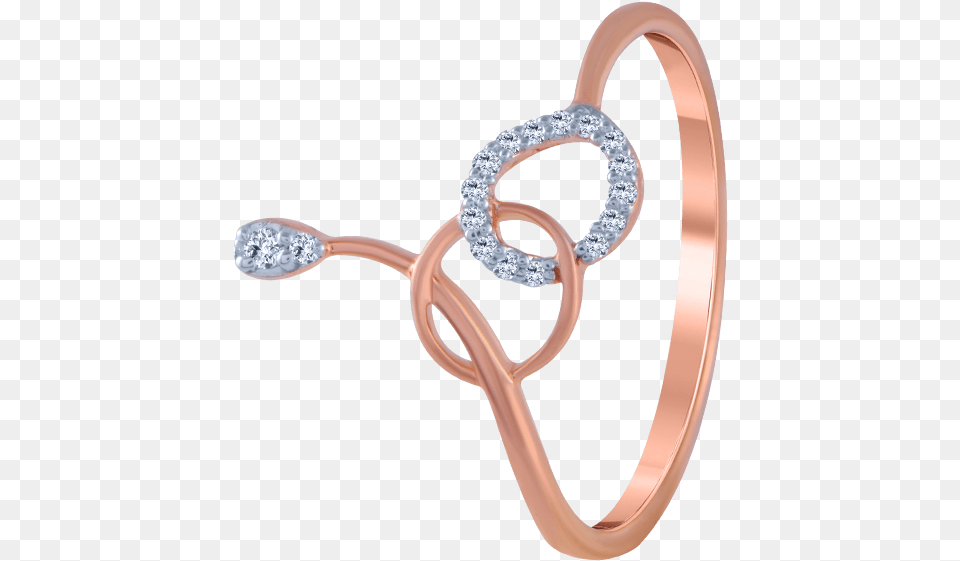 Rose Gold And Diamond Ring For Women Western Slender Blind Snake, Accessories, Gemstone, Jewelry, Smoke Pipe Free Png