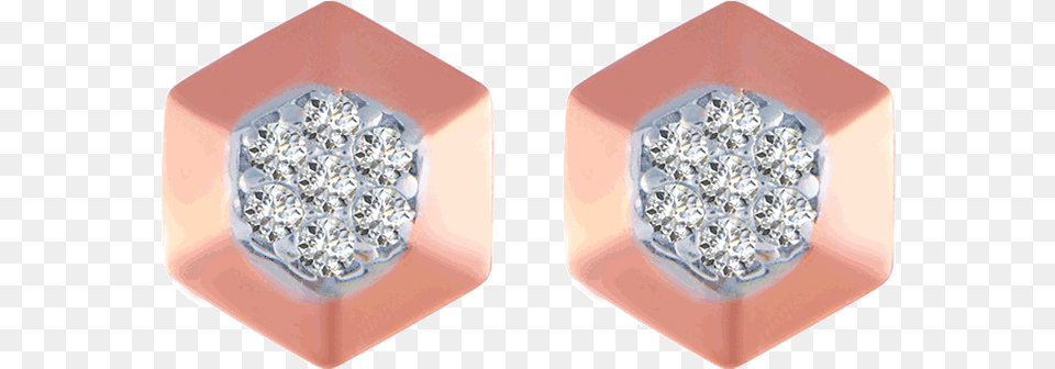 Rose Gold And Diamond Stud Earrings For Women Earrings, Accessories, Crystal, Earring, Gemstone Free Transparent Png