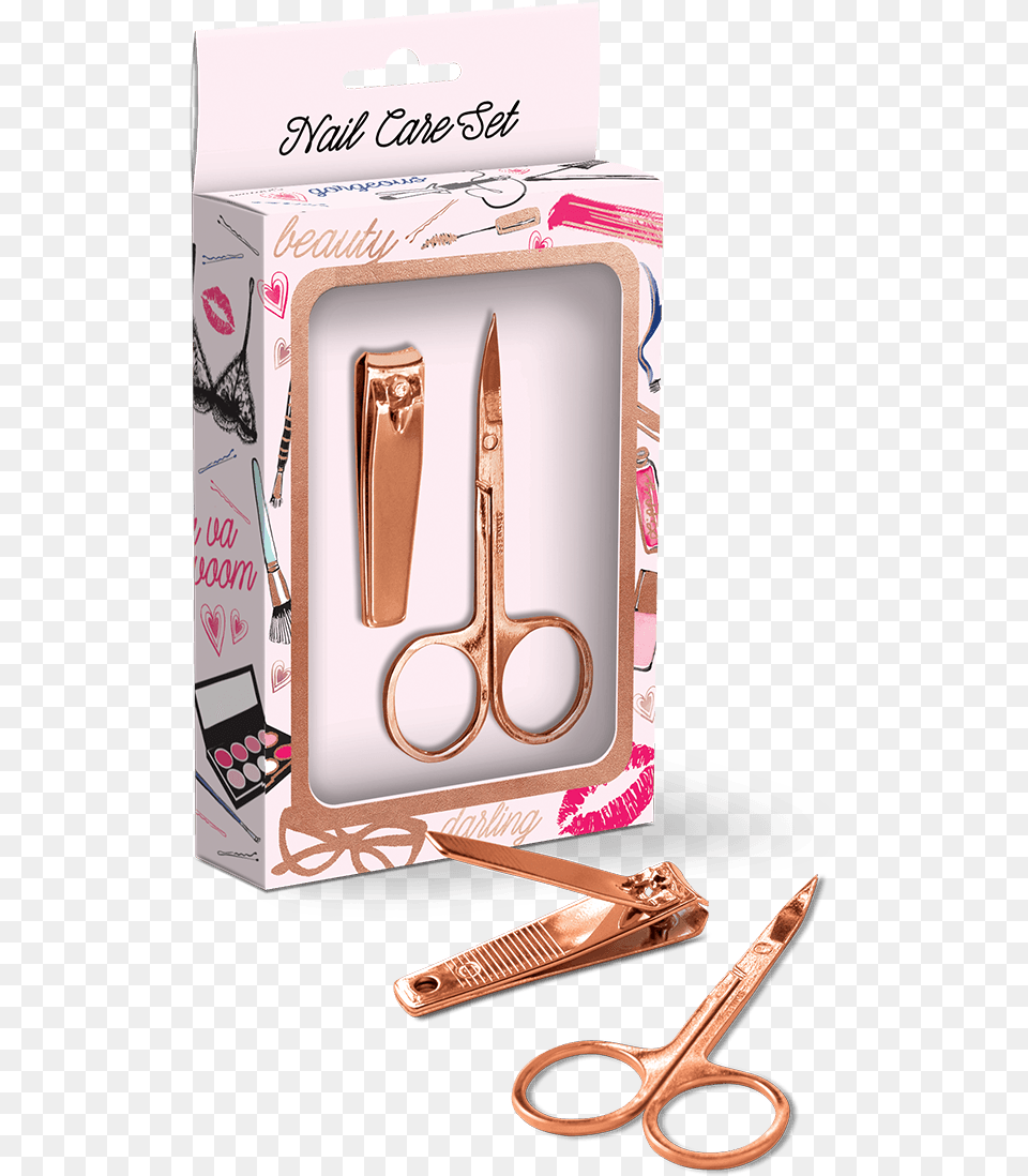 Rose Gold Beauty Tool Manicure Rose, Scissors Free Transparent Png