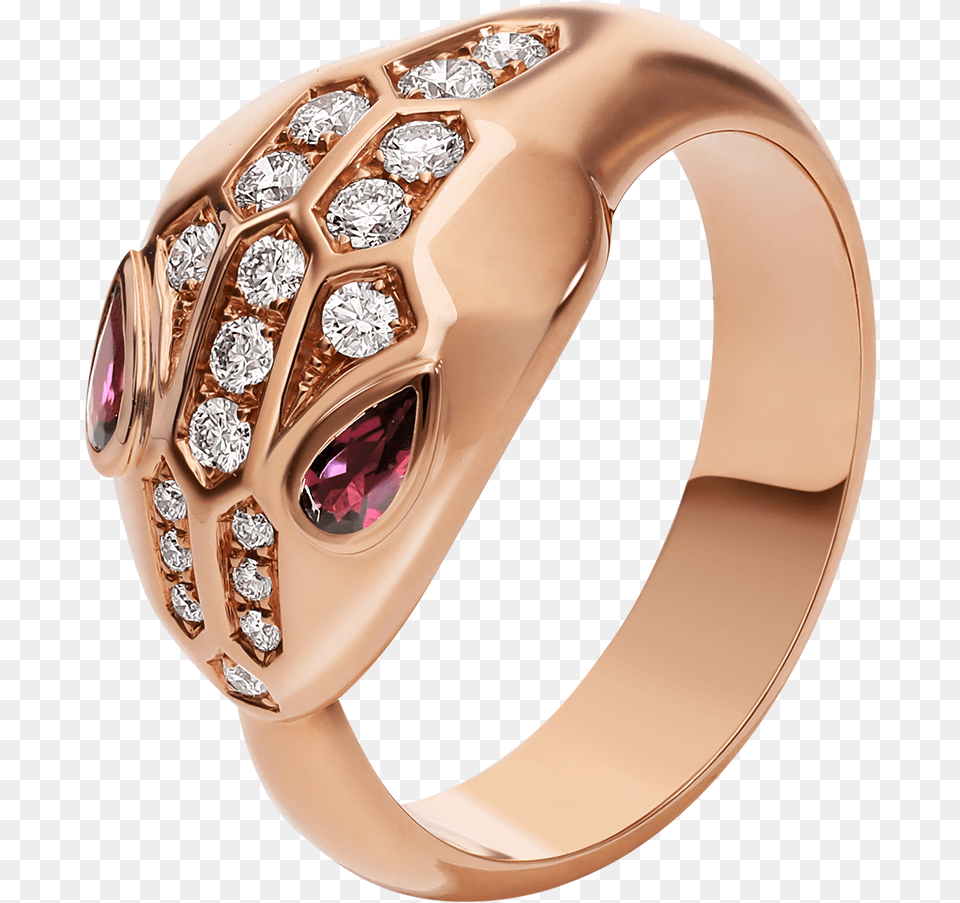 Rose Gold Bulgari Serpenti Ring, Accessories, Jewelry, Diamond, Gemstone Free Transparent Png