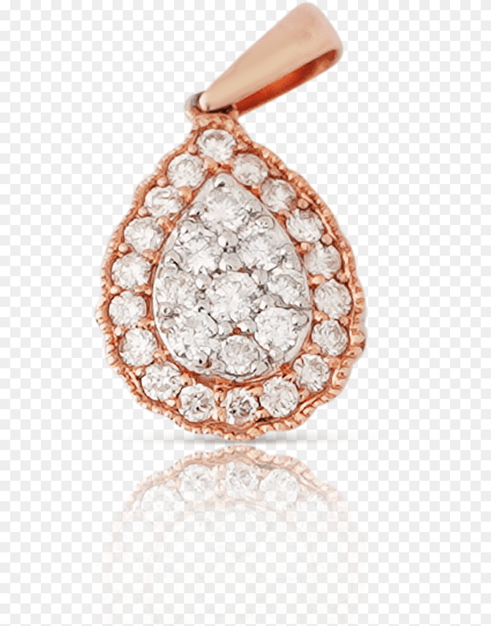 Rose Gold Diamond Ladies Rain Drop Pendant Diamond, Accessories, Earring, Jewelry, Gemstone Free Transparent Png