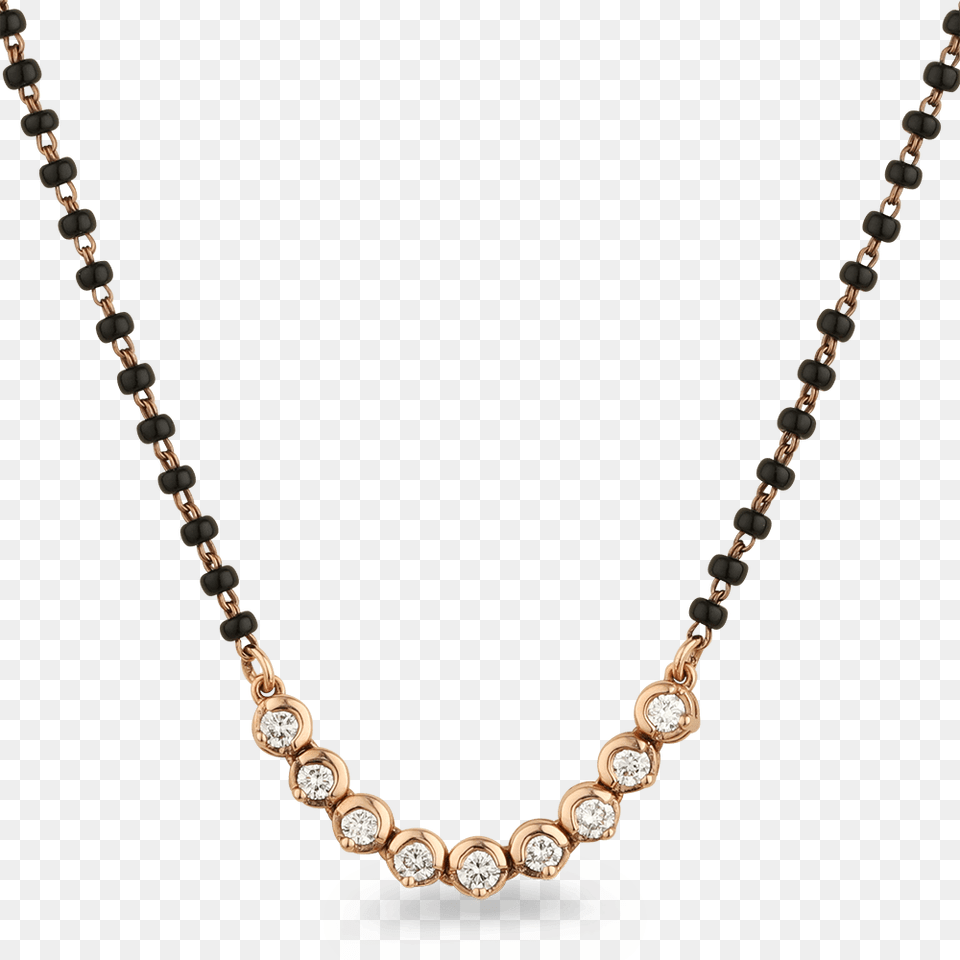 Rose Gold Diamond Mangalsutra Small Rudraksha Mala In Gold, Accessories, Gemstone, Jewelry, Necklace Png
