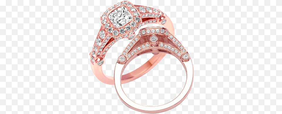 Rose Gold Diamond Ring Rose Gold Wedding Ring, Accessories, Jewelry, Gemstone Free Transparent Png