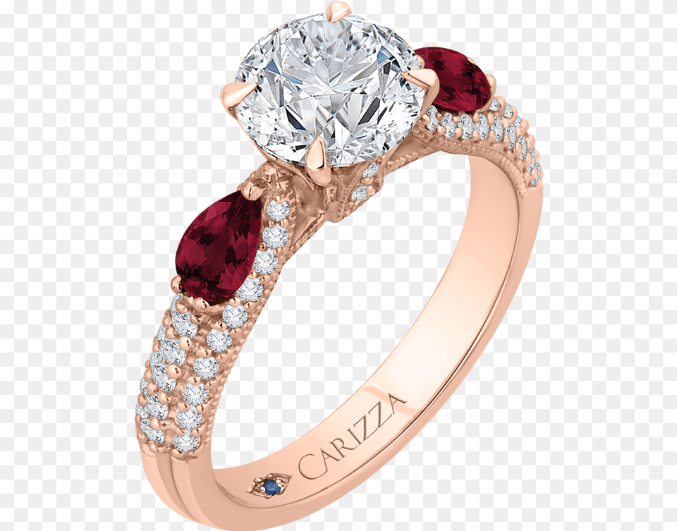 Rose Gold Engagement Rings Diamond With Ruby, Accessories, Gemstone, Jewelry, Ring Free Png