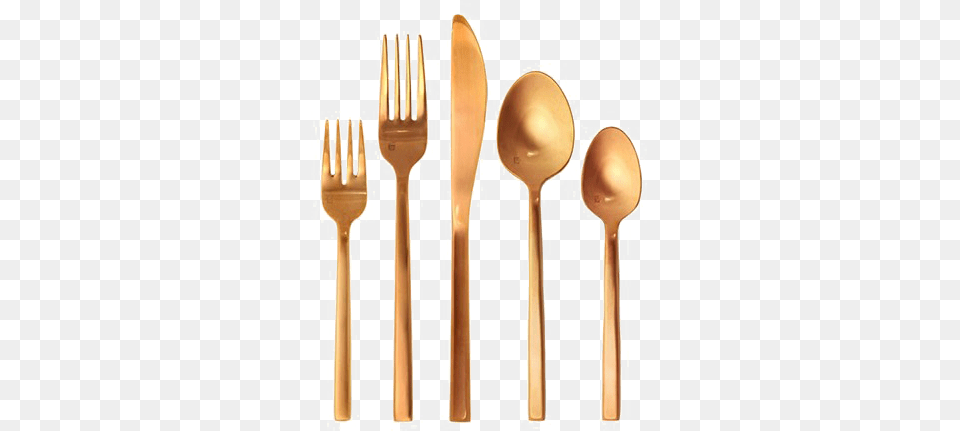 Rose Gold Fork Transparent Gold Fork, Cutlery, Spoon Png Image
