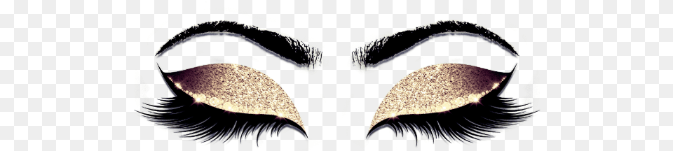 Rose Gold Glitter Makeup Artist Lashes Gold Glitter Eyelash Logo, Face, Head, Person Png