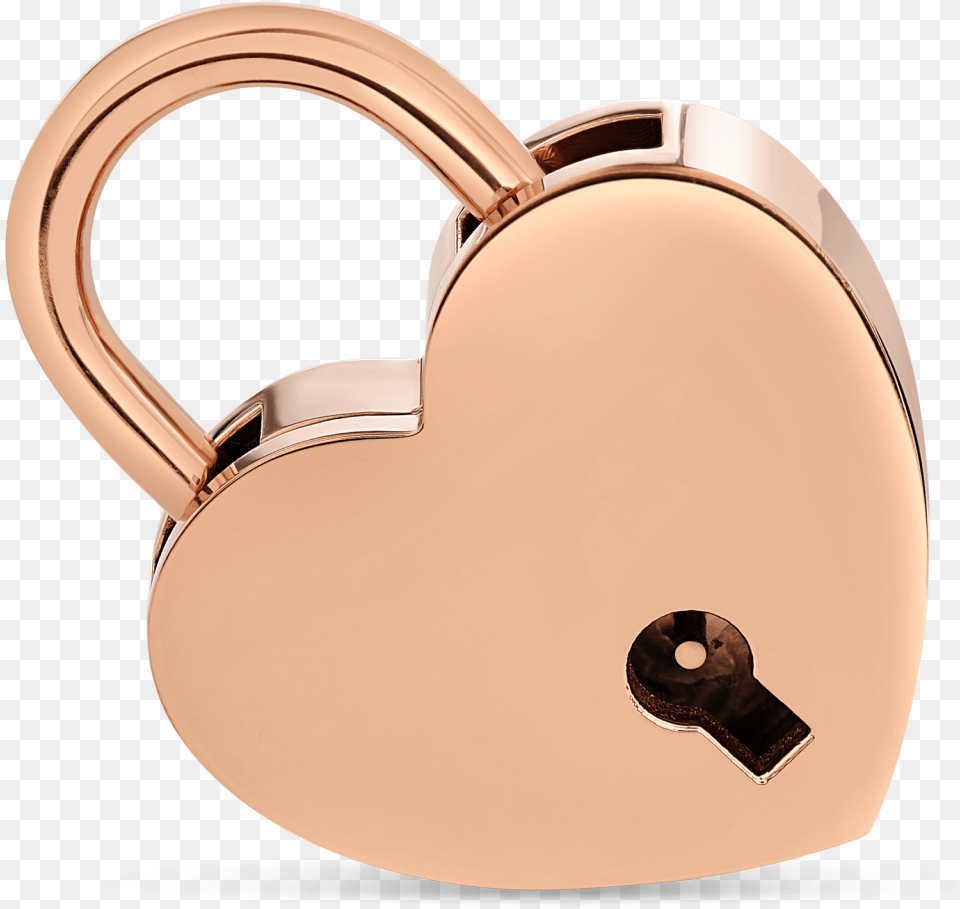 Rose Gold Heart Padlock, Lock, Accessories, Jewelry, Locket Png Image