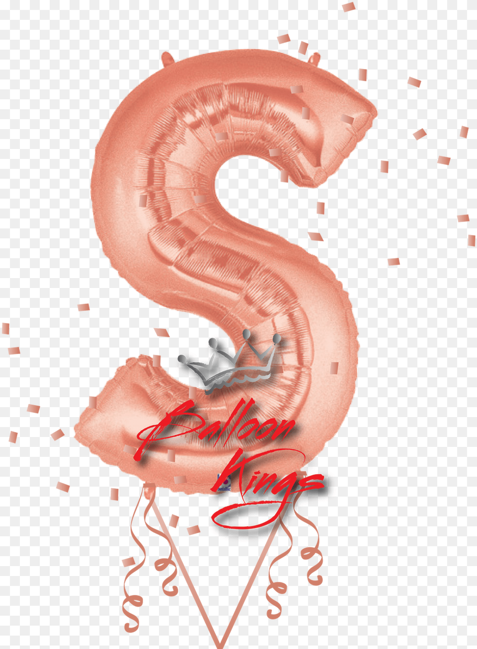 Rose Gold Letter S S Letter Foil Balloons, Body Part, Stomach, Text, Person Free Png