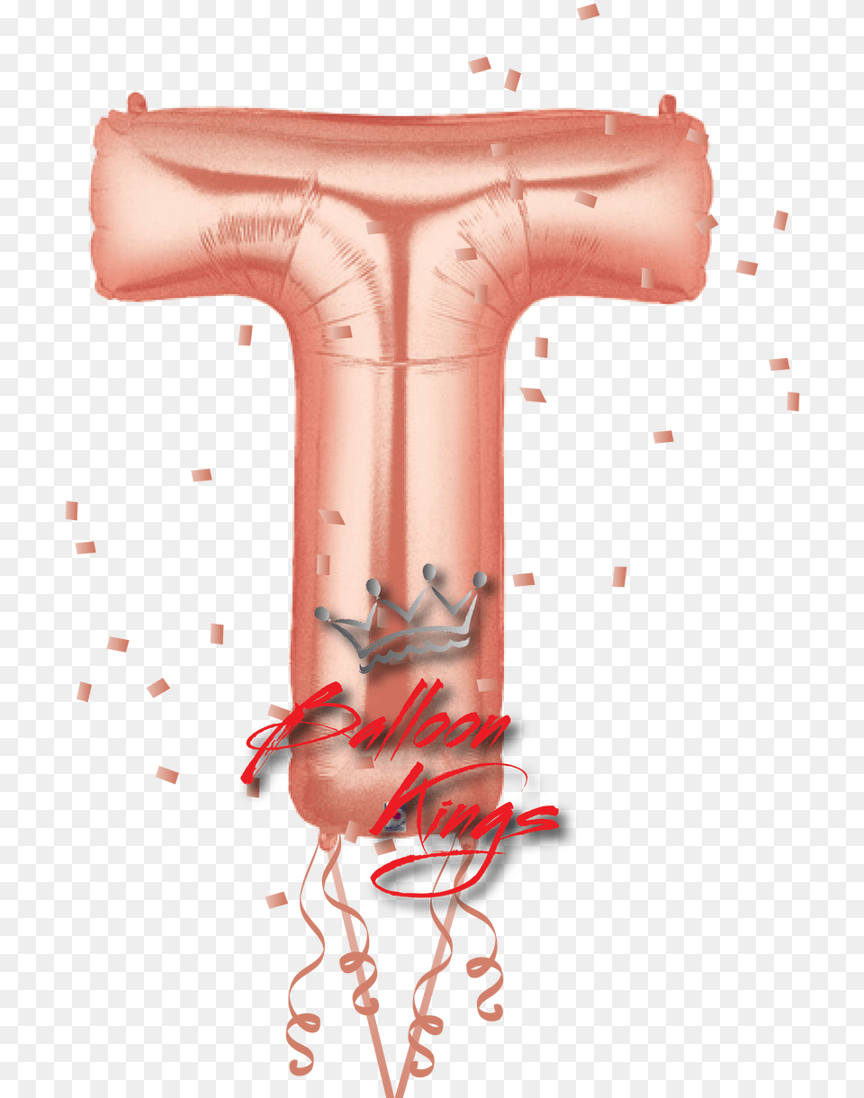 Rose Gold Letter T Rose Gold Letter Balloons Transparent Png