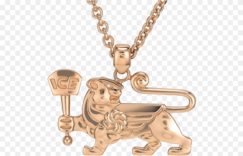 Rose Gold Lioness Pendant Gold, Accessories, Jewelry, Necklace, Bronze Free Png