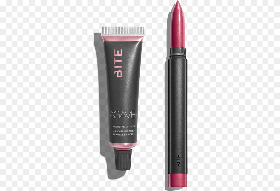 Rose Gold Lip Duo Bite Beauty Intensive Vegan Lip Mask, Cosmetics, Lipstick, Bottle, Shaker Png Image