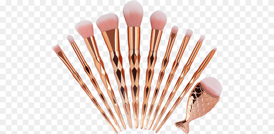 Rose Gold Makeup Brush All Brush Rose Gold Makeup Set, Device, Tool, Cosmetics Free Png