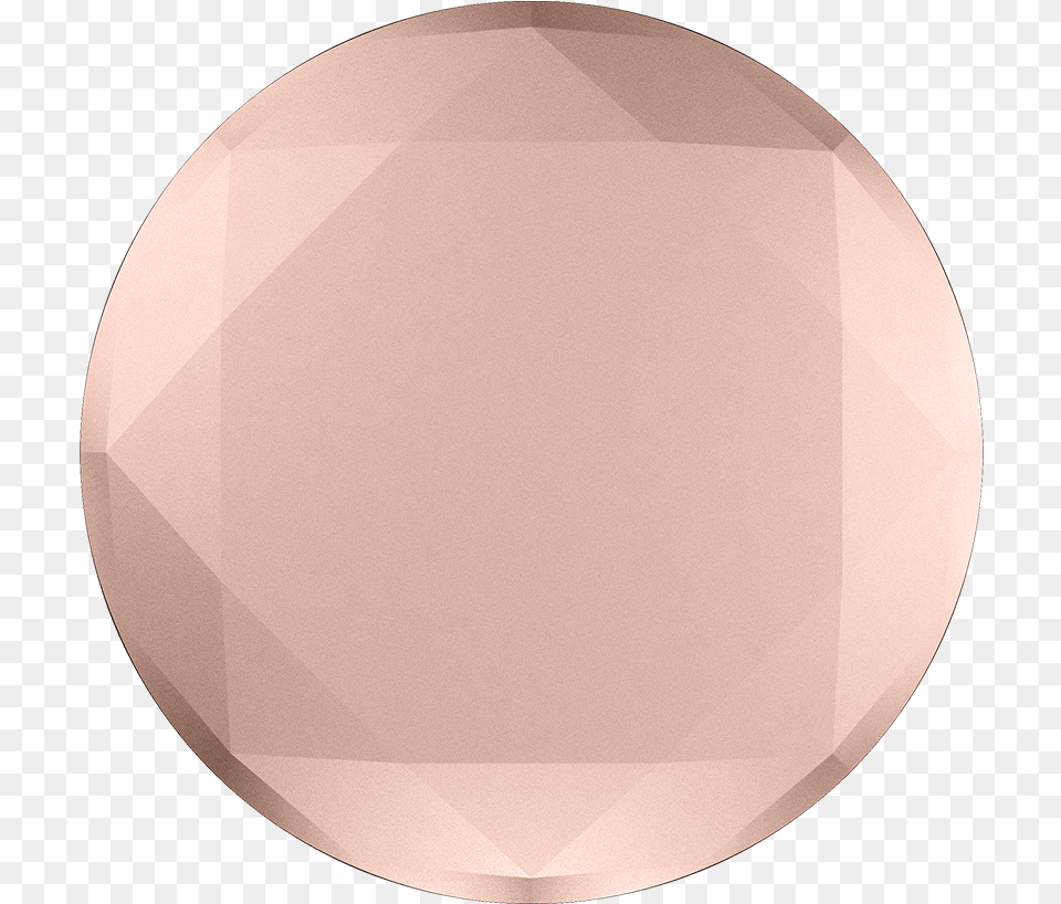 Rose Gold Metallic Diamond Popsocket, Sphere, Mineral, Plate, Head Png