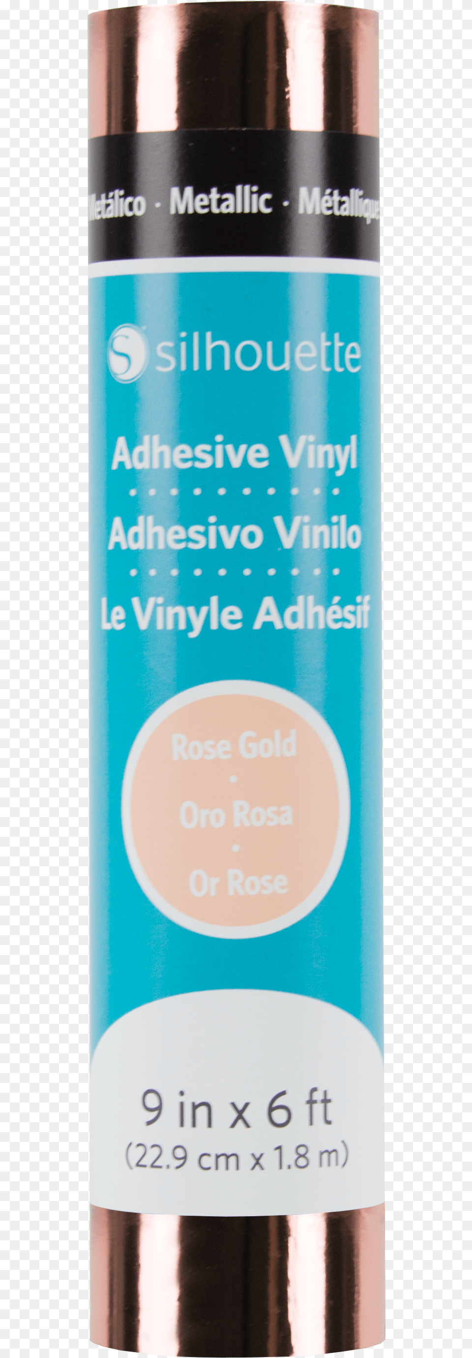 Rose Gold Metallic Vinyl 9quot Adhesive Vinyl Rose Gold Silhouette, Cosmetics, Can, Tin, Deodorant Free Png