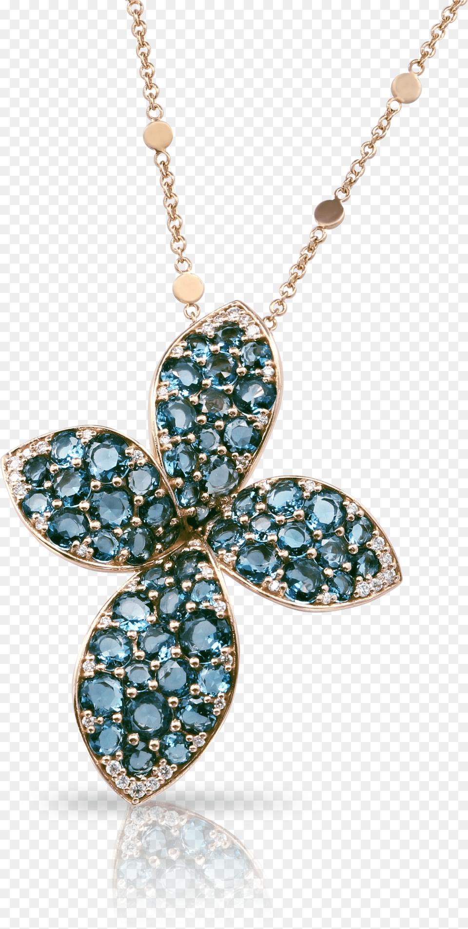 Rose Gold Necklace With London Blue Topaz And Diamonds Locket Free Transparent Png