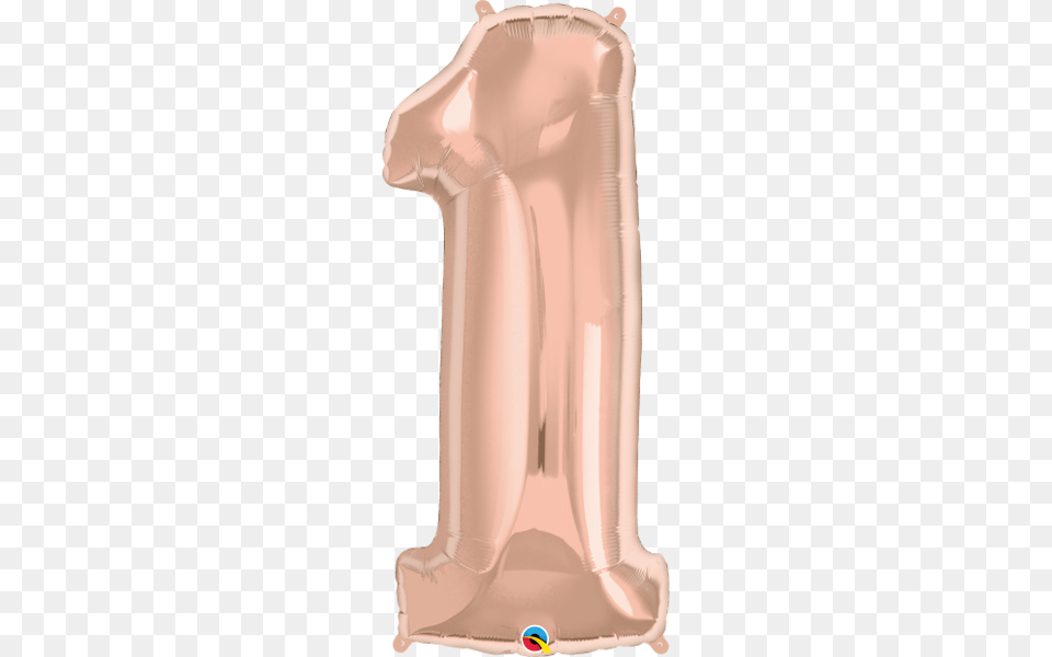 Rose Gold Number 1 Balloon Transparent, Body Part, Torso, Person, Head Png