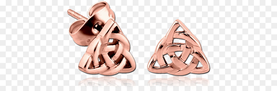 Rose Gold Plated Celtic Knot Earrings Earrings, Accessories, Earring, Jewelry, Bottle Png