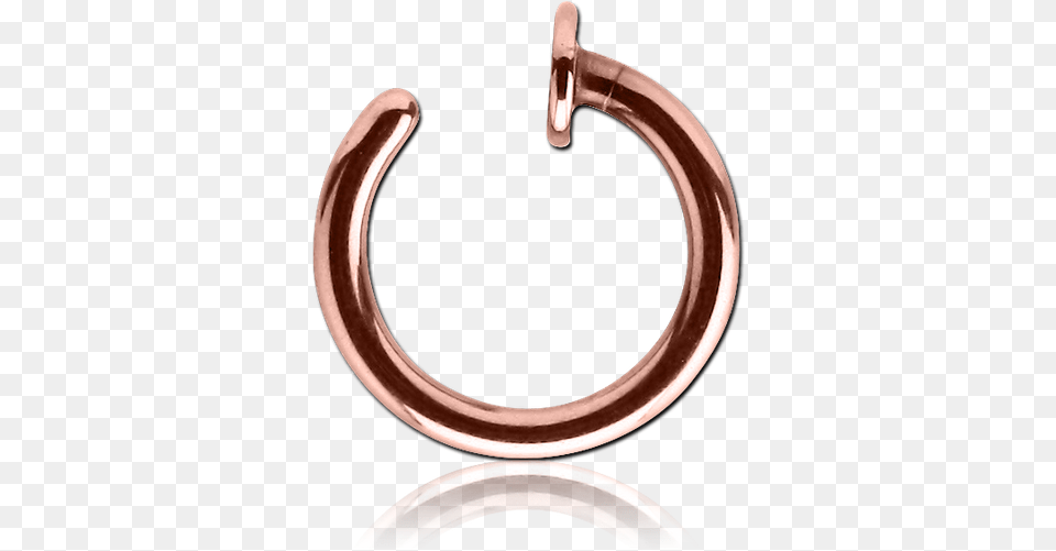 Rose Gold Pvd Coated Surgical Steel Grade 316l Open Nose Nose Piercing, Horseshoe, Accessories, Earring, Jewelry Free Png