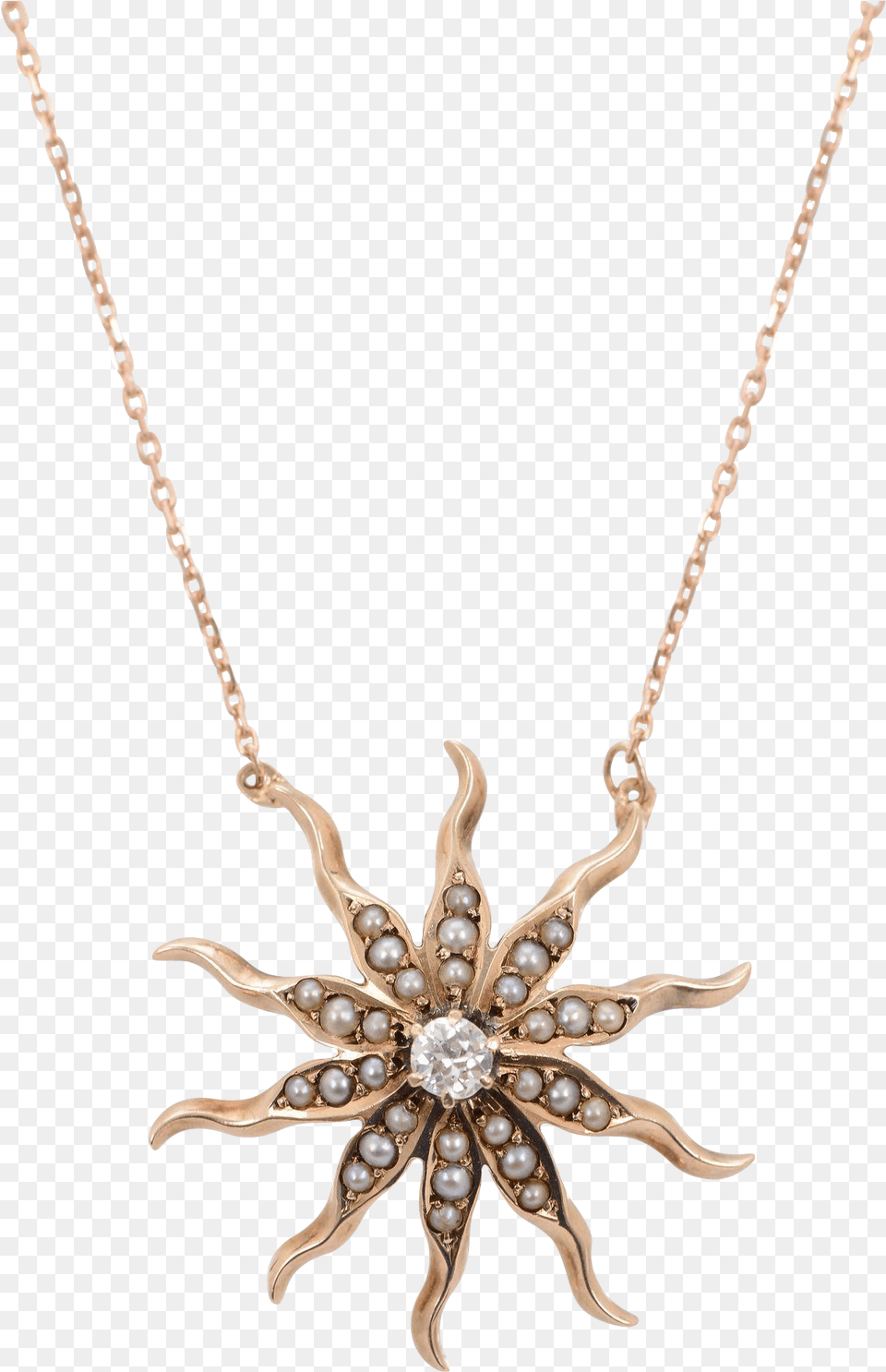 Rose Gold Starburst Necklace Locket, Accessories, Jewelry, Diamond, Gemstone Png Image