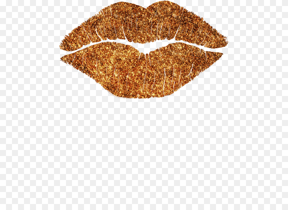 Rose Gold Texture Kiss Lipstick Background Red Glitter Free Png Download