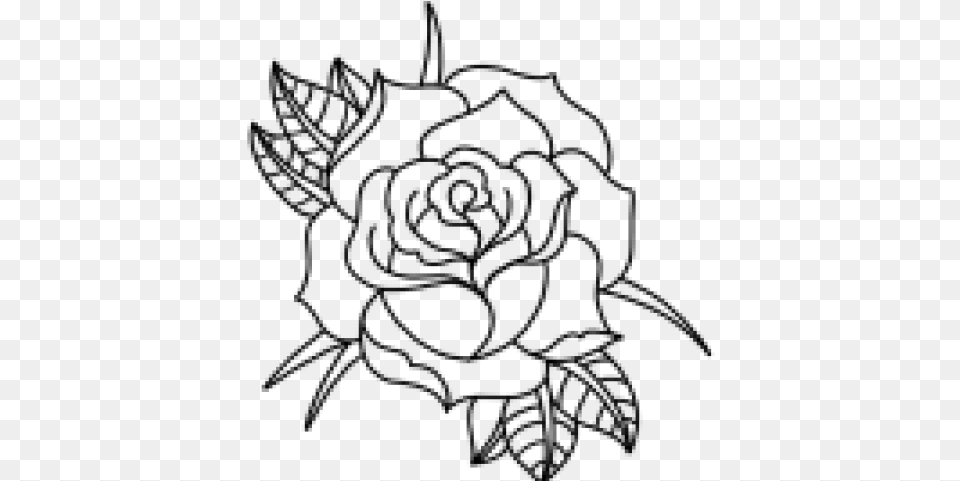 Rose Outline Small Rose Outline, Gray Png Image