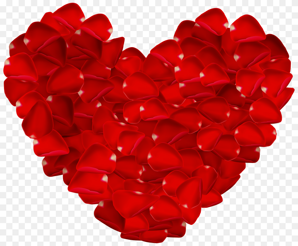 Rose Petals Heart Clipart Image Free Png Download