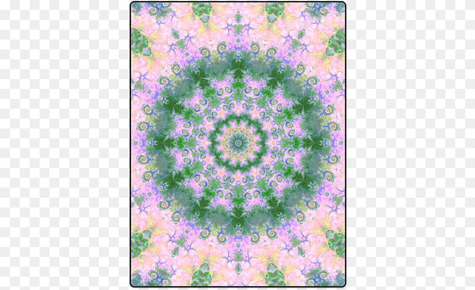 Rose Pink Green Explosion Of Flowers Mandala Blanket Clock, Accessories, Art, Floral Design, Graphics Free Png Download