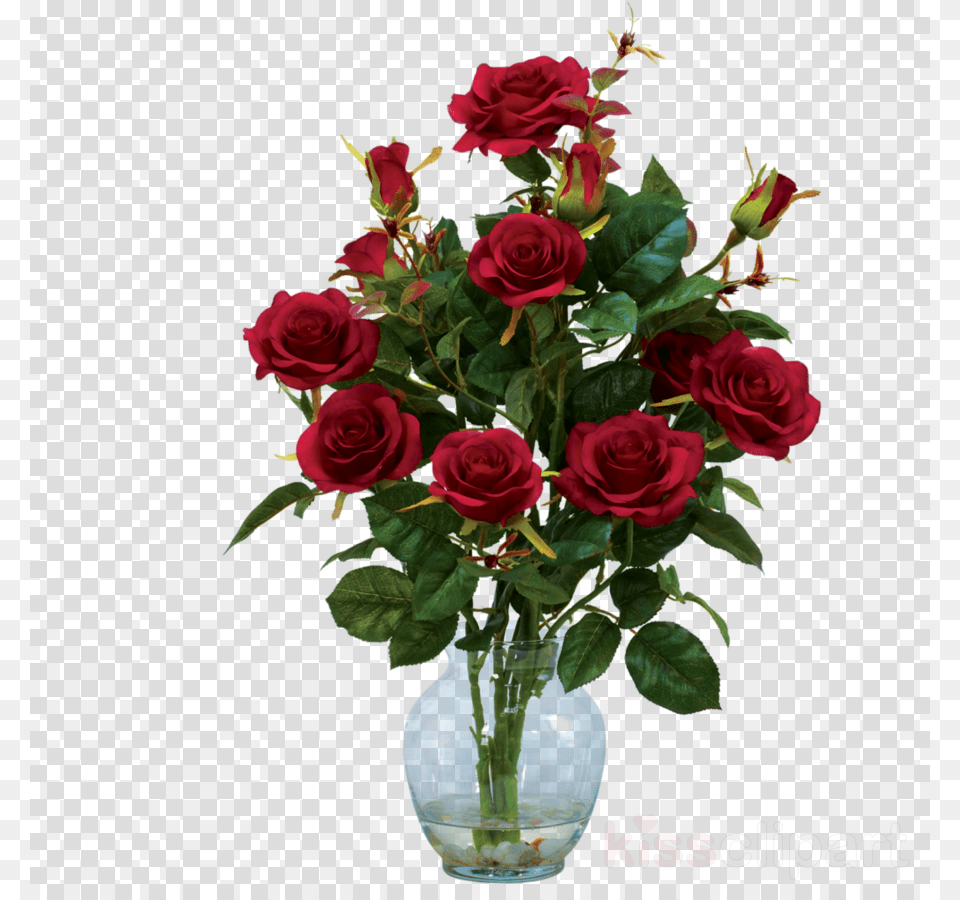 Rose Plant Clipart Rose Clip Art Rose Bush Silk Flower Arrangement With Vase White, Flower Arrangement, Flower Bouquet, Jar, Pottery Free Transparent Png