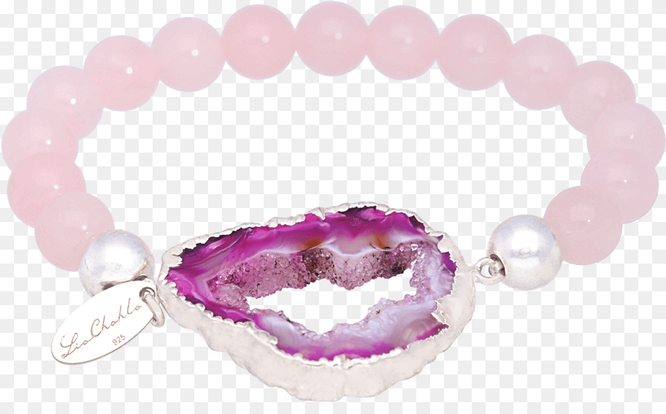 Rose Quartz Geode Bracelet Solid, Accessories, Jewelry, Gemstone, Ornament Png Image