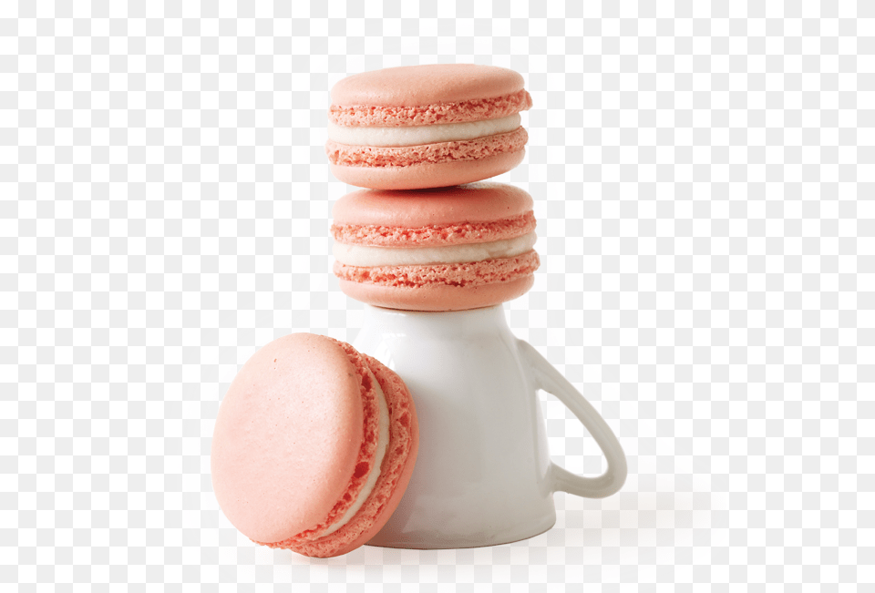 Rose Raspberry Macarons, Food, Sweets Png Image