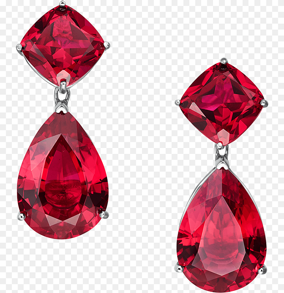 Rose Red Diamond Stone Red Earrings, Accessories, Earring, Gemstone, Jewelry Free Png Download