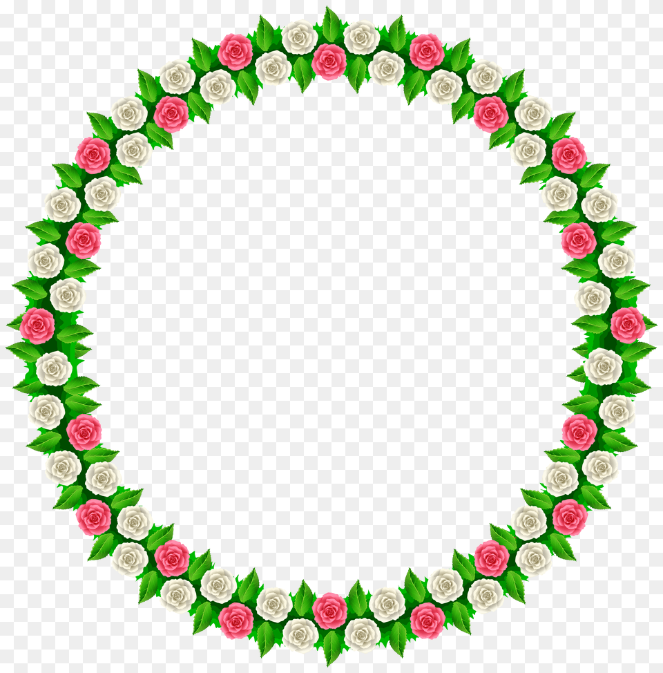 Rose Round Border Frame Clip Free Png