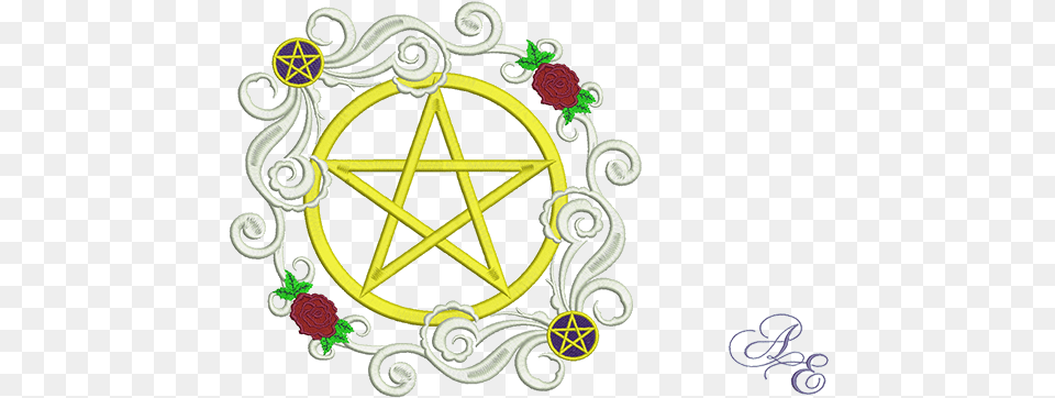 Rose Scroll Pentagram Pentagram Transparent Clipart, Pattern, Chandelier, Lamp, Symbol Png