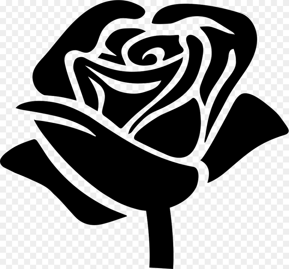 Rose Shape Rose Icon Transparent, Flower, Plant, Stencil, Animal Free Png Download